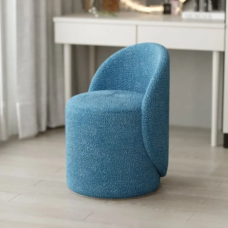 Tabouret à langer rotatit, Chaise laine bouclée pour coiffeuse