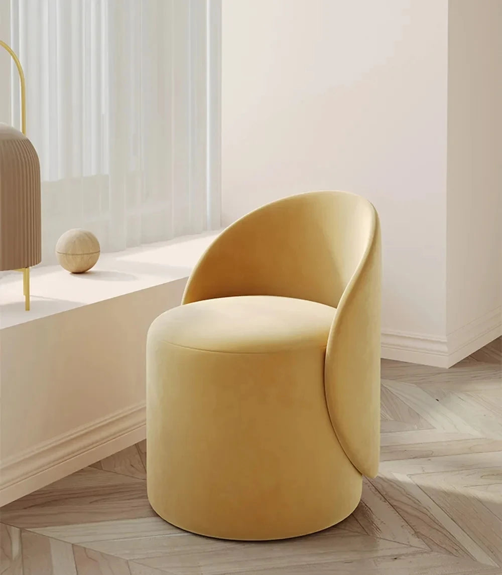 Tabouret à langer rotatit, Chaise laine bouclée pour coiffeuse
