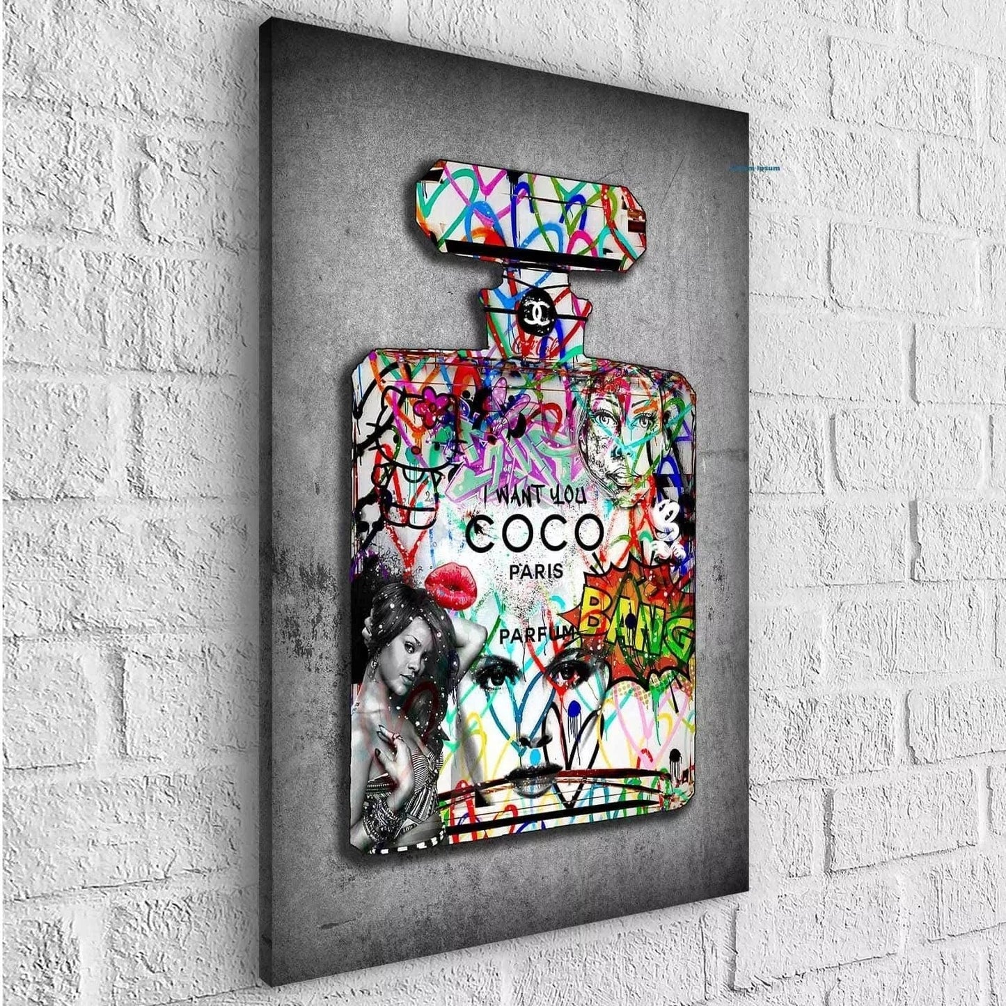 Tableau Street Art Chanel I Want You