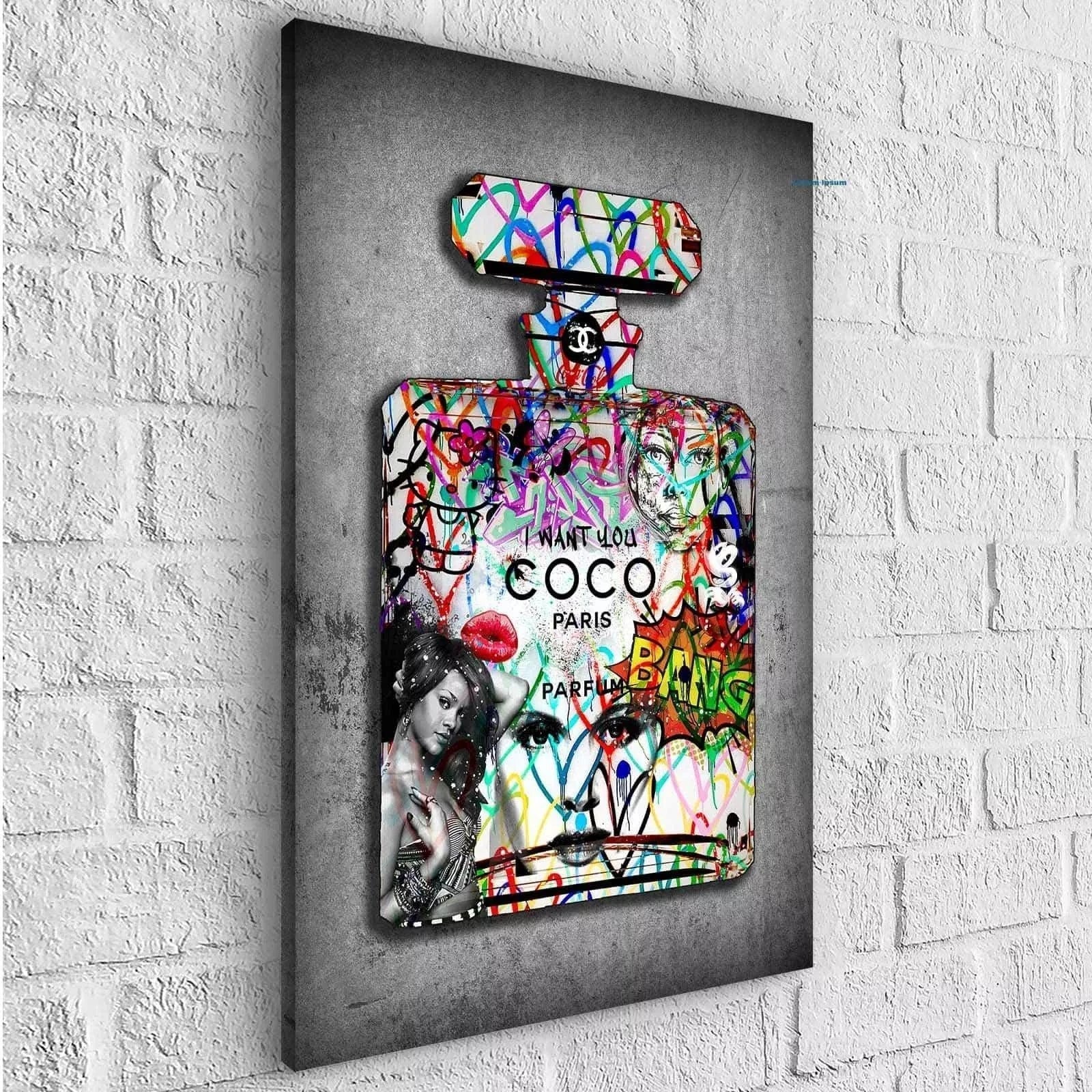 Tableau Street Art Chanel I Want You