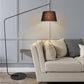 Lampadaire design noir avec abat-jour en tissu Creative