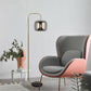 Lampadaire design avec boule en verre fumé Stone