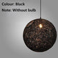 Suspension en boule de tissu de couleur Wicker