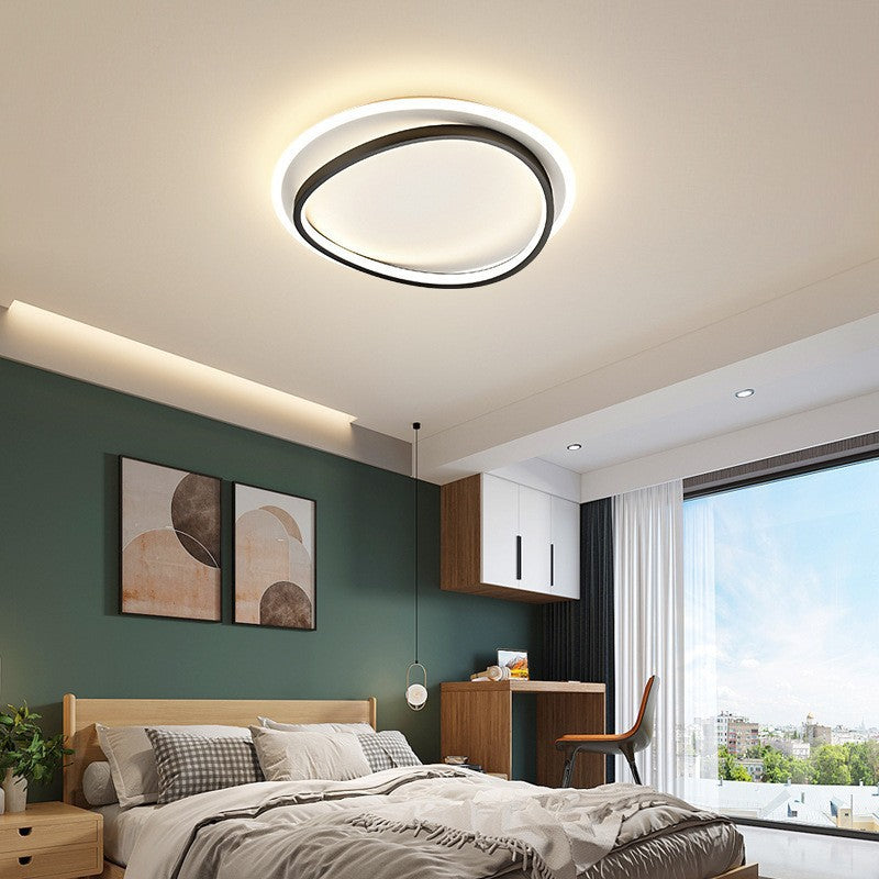 Plafonnier Moderne Noir et Or - Éclairage LED Élégant et Fonctionnel