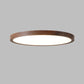 Plafonnier Circulaire Ultra-Fin en Acrylique – Éclairage LED Doux et Moderne avec Effet Bois de Noyer