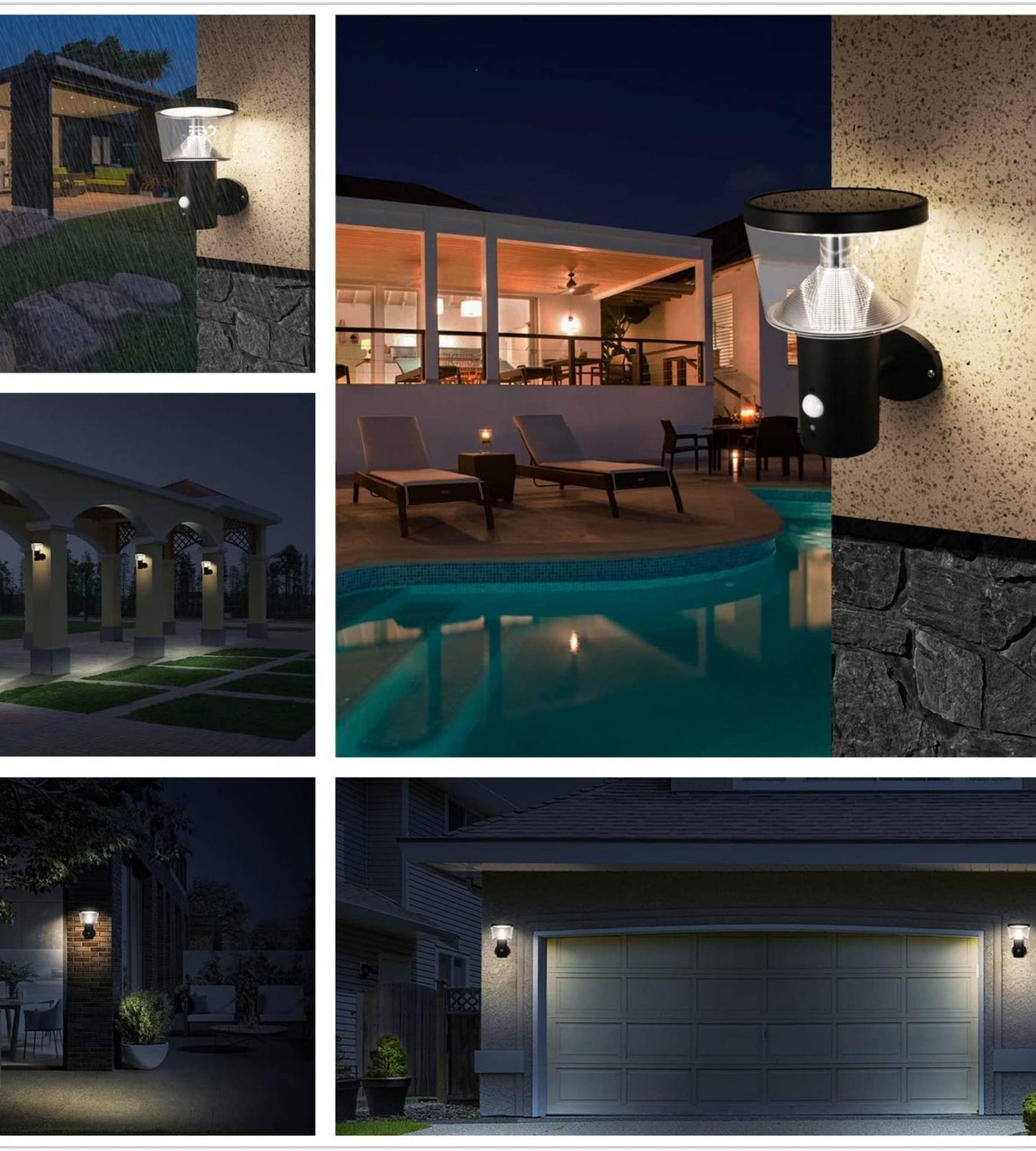 Applique Led solaire - Détecteur de mouvements - 3 modes d'éclairage 100 à 1000 lumens