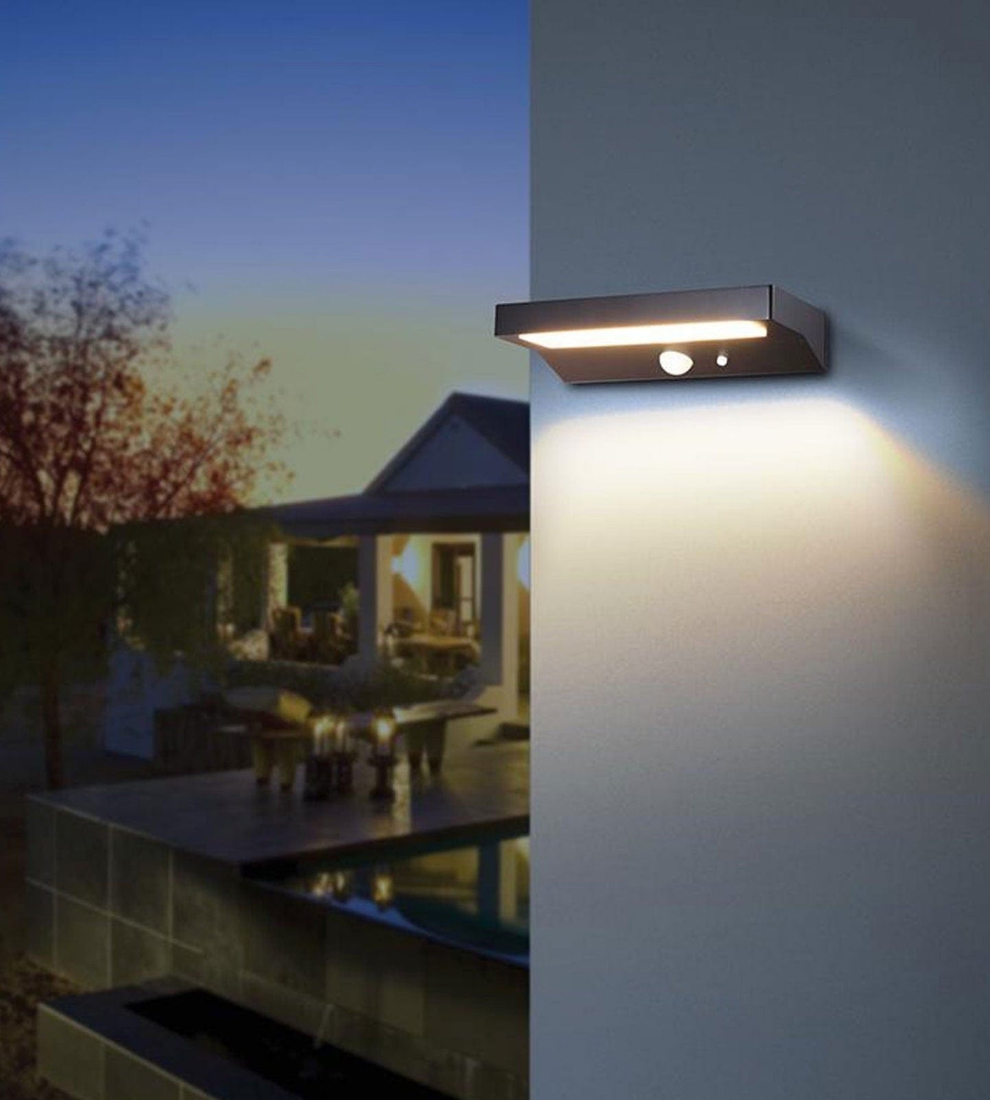 Applique Led solaire exterieur- Détecteur de mouvements - 3 modes d'éclairage 100 à 1000 lumens
