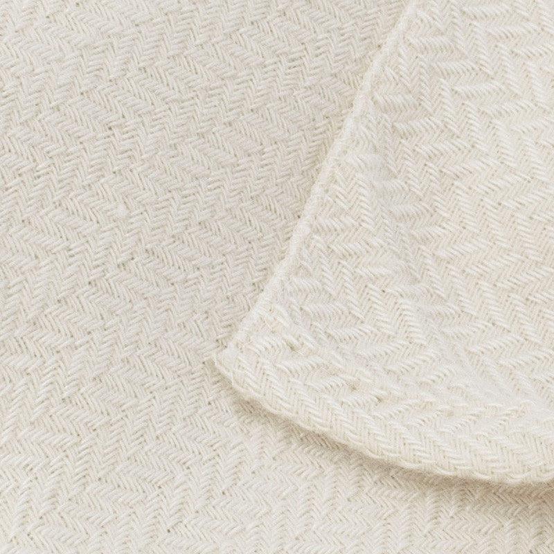Plaid en soie et laine tissé en France