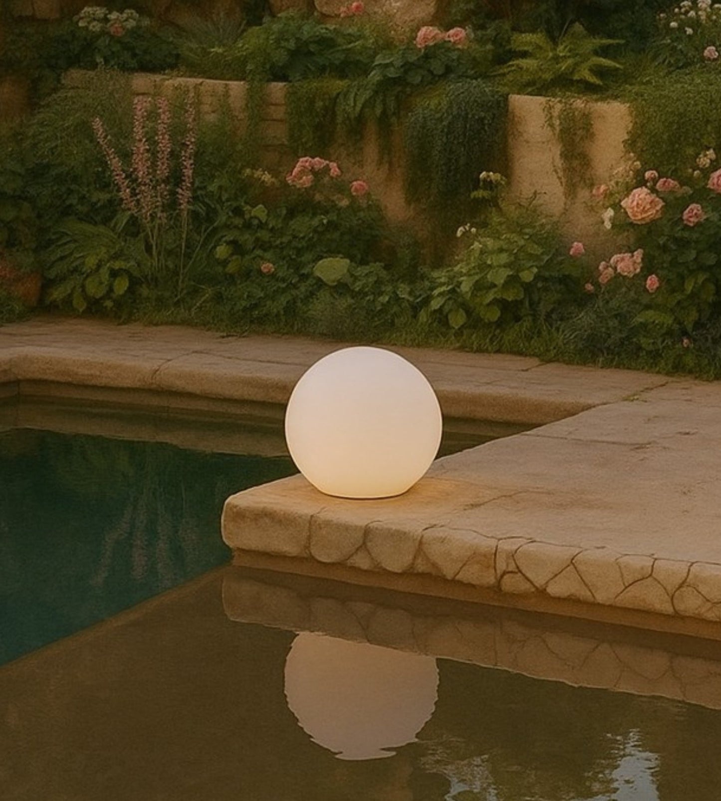 Boule lumineuse solaire et rechargeable - RGB+CCT télécommandable - Extérieur et Intérieur