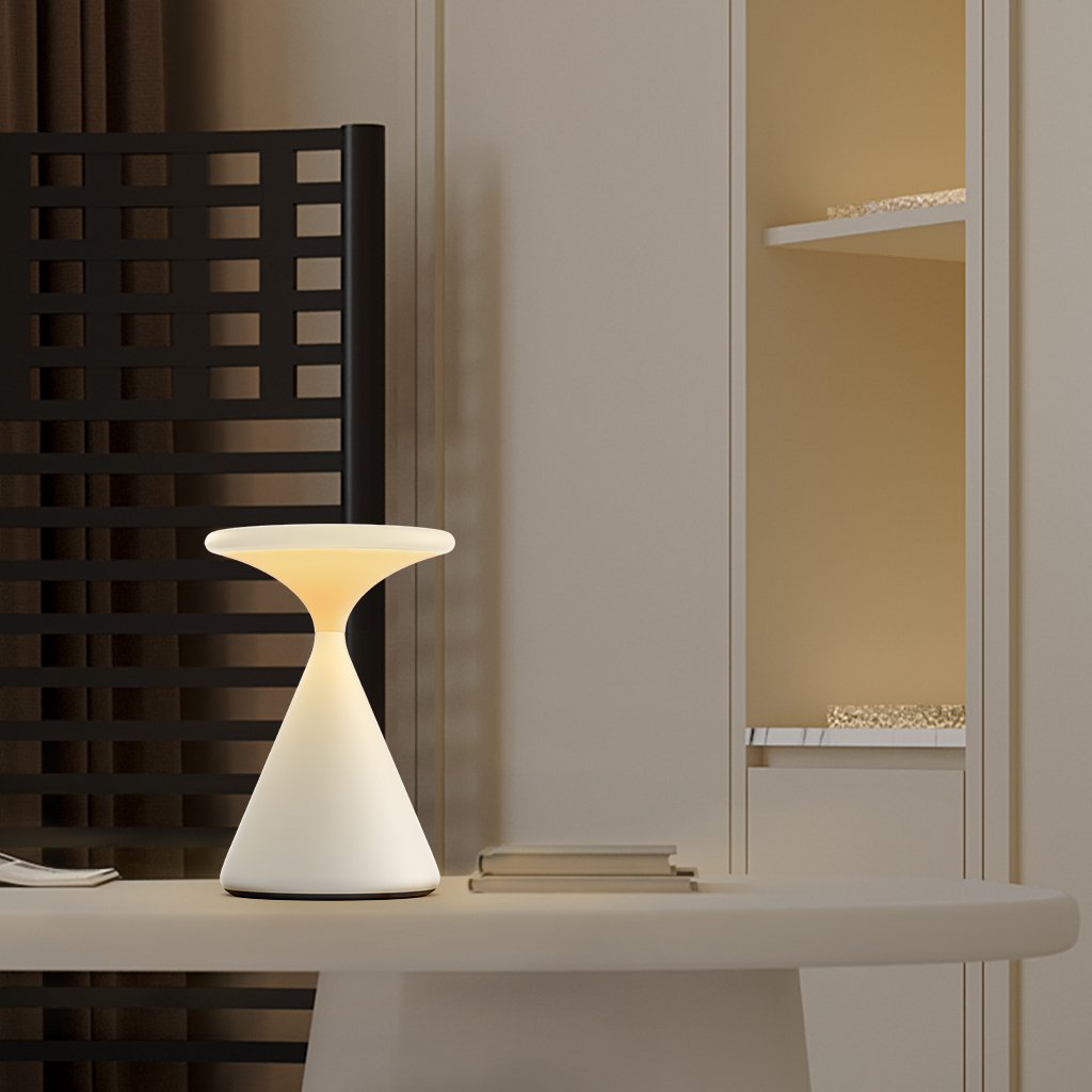 Lampe de table en sablier élégante