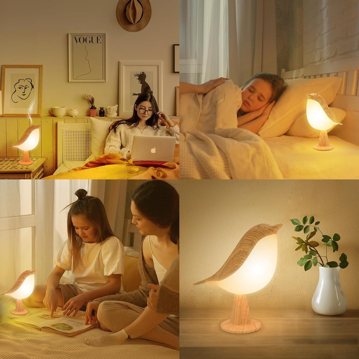 Lampe de Nuit OiseauLumi – Éclairage Chaleureux & Design Naturel