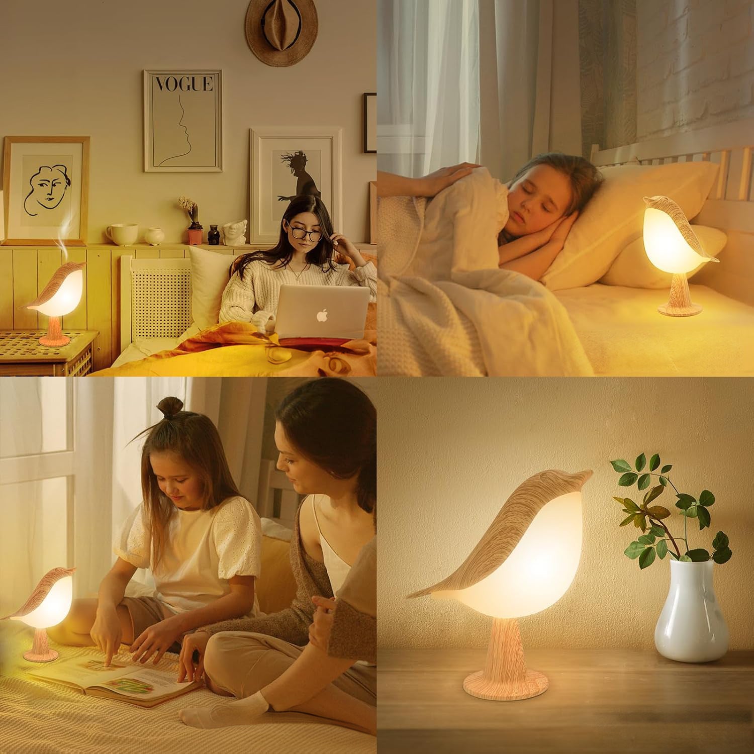 Lampe de Nuit OiseauLumi – Éclairage Chaleureux & Design Naturel