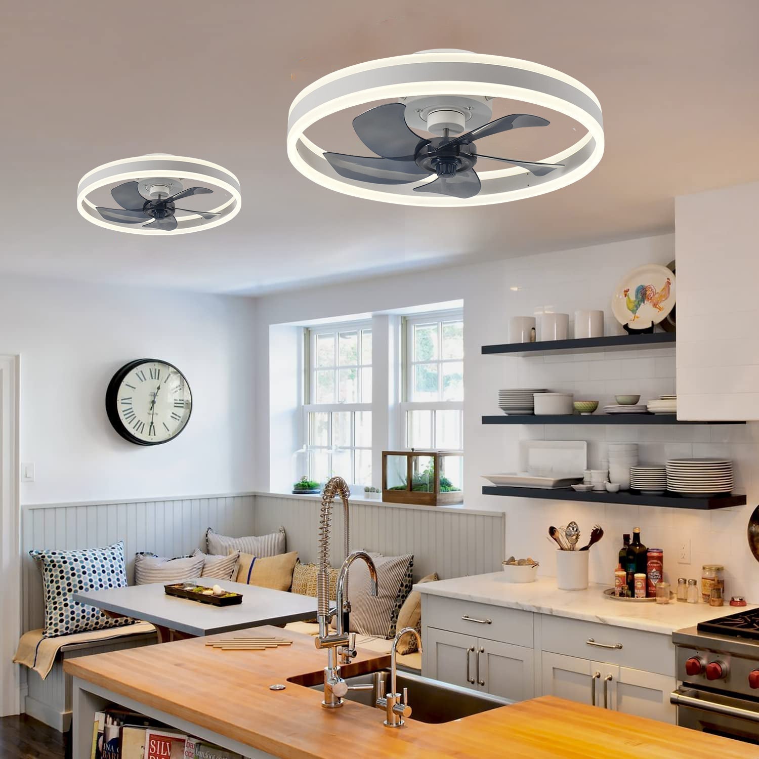 Oberlicht Ventilateur de Plafond Intelligent avec Télécommande et Éclairage LED