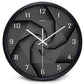 Horloge murale design noire style 3D avec chiffres Vortex
