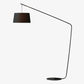 Lampadaire design noir avec abat-jour en tissu Creative