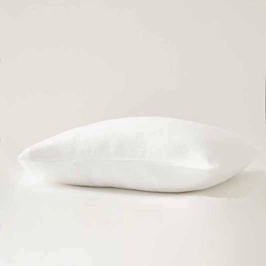 Protège-oreiller en flanelle de coton bio blanc