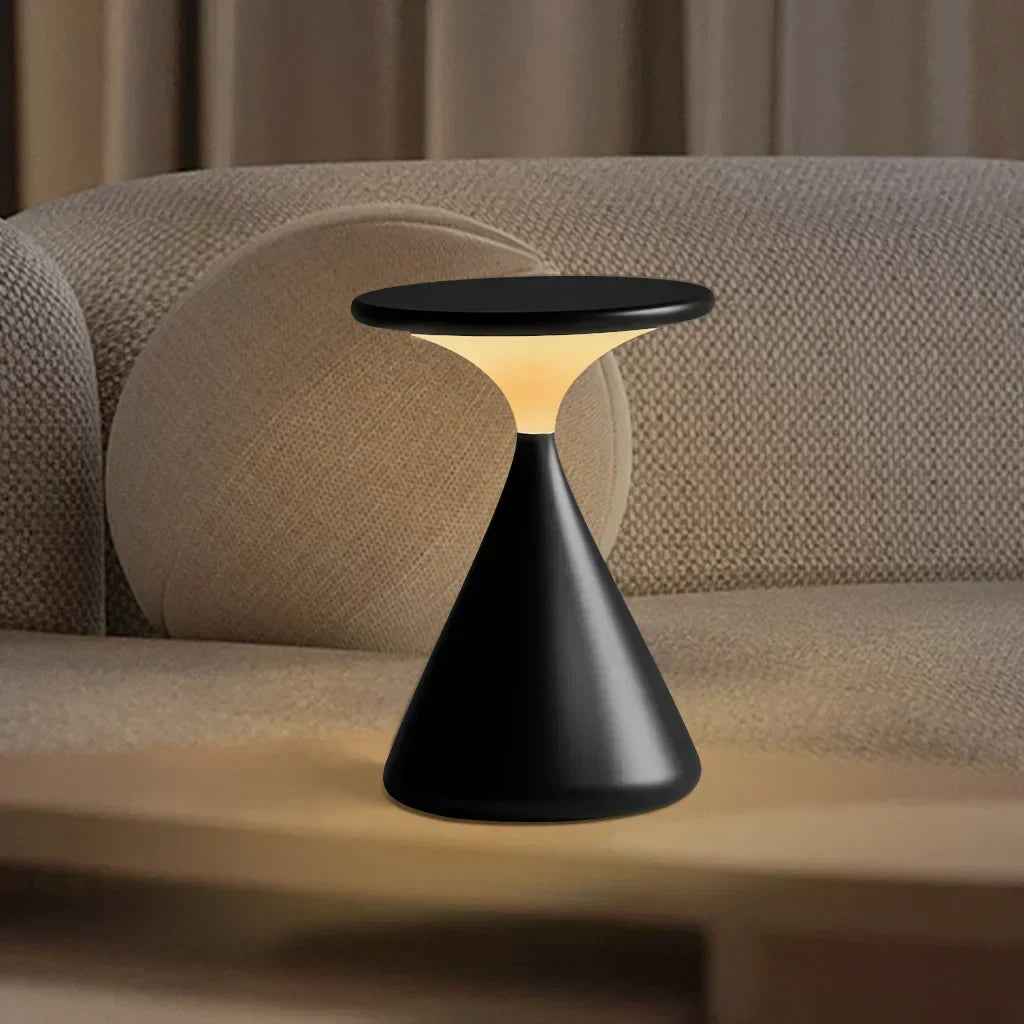 Lampe de table en sablier élégante