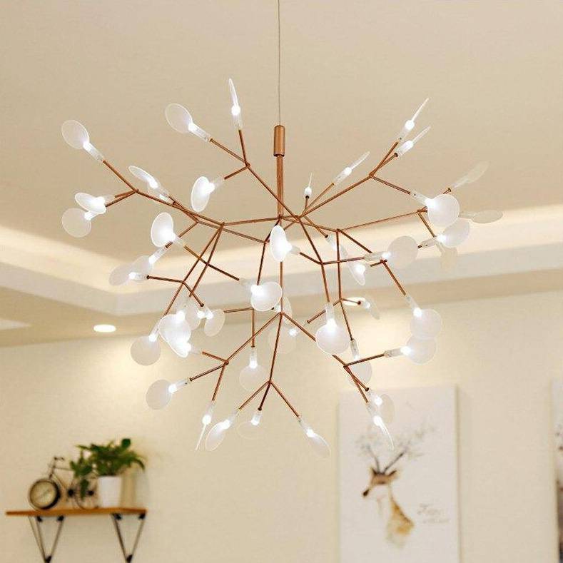 Suspension design moderne LED arbre couleur cuivré ou noir Home