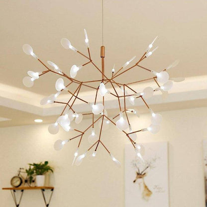 Suspension design moderne LED arbre couleur cuivré ou noir Home