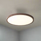 Plafonnier Circulaire Ultra-Fin en Acrylique – Éclairage LED Doux et Moderne avec Effet Bois de Noyer