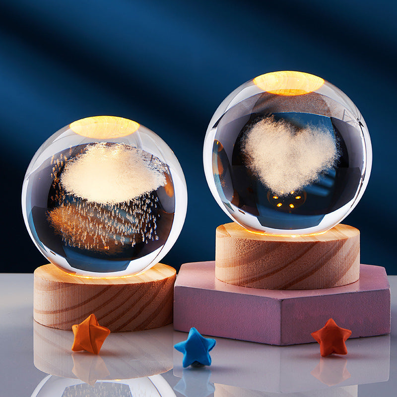 LumiOrb | Lumière en cristal 3D créative