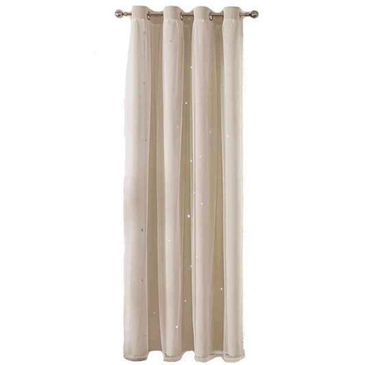 Double rideaux beige