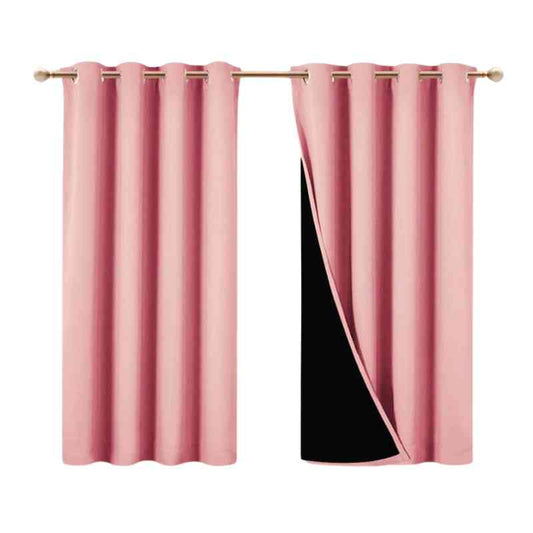 Rideau occultant rose poudré