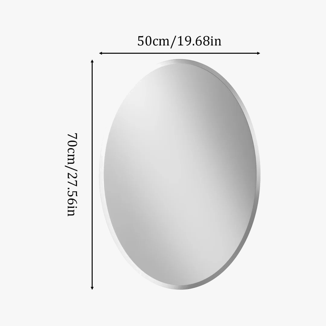 miroir décoratif ovale sans cadre pour intérieur élégant
