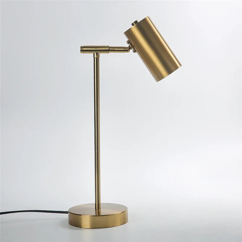 lampe de bureau dorée moderne protection des yeux créative