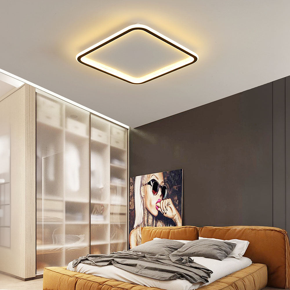 Plafonnier LED Géométrique Moderne - Design Élégant pour Chambre