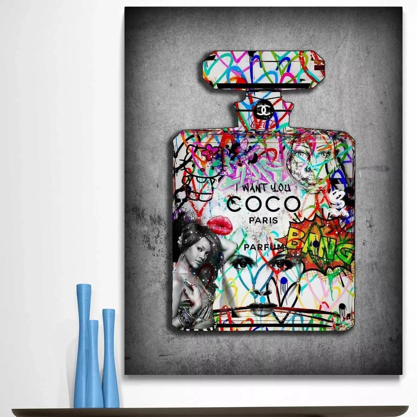Tableau Street Art Chanel I Want You