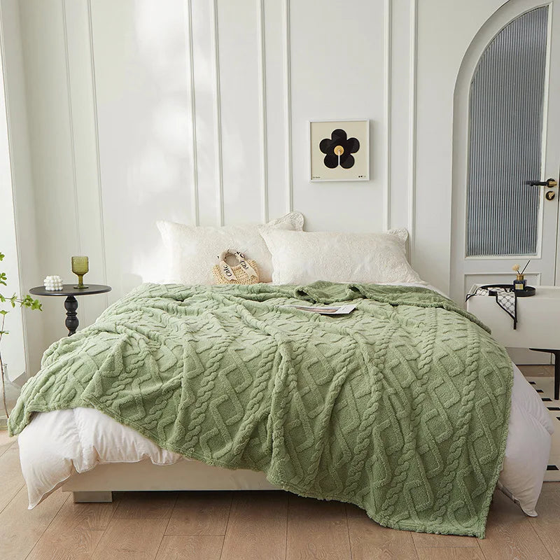 Couverture Douillette Double Face en Laine
