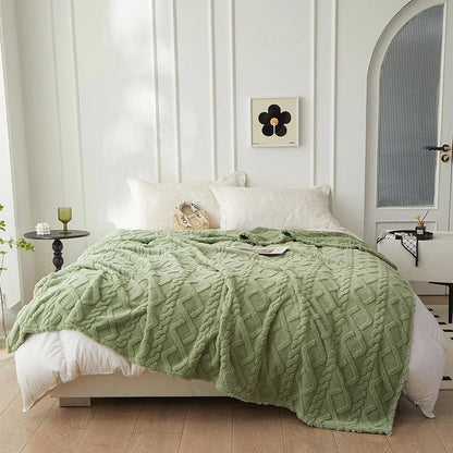 Couverture Douillette Double Face en Laine
