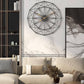 Horloge murale design rond géométrique en métal 50cm
