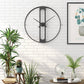 Horloge murale design rond en métal rétro 50cm Garden