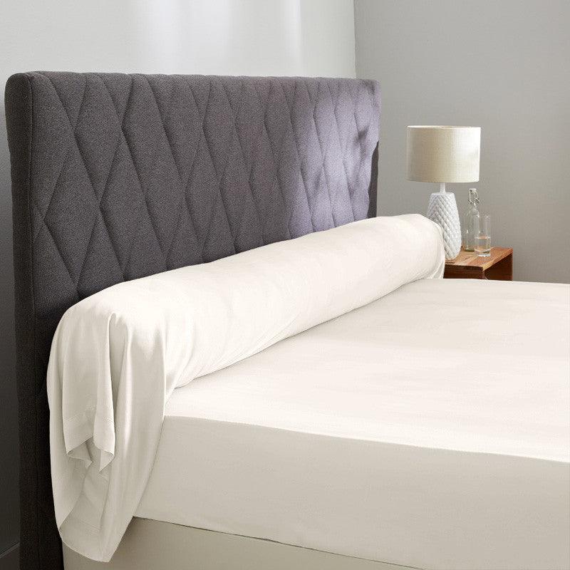 Taie de traversin en soie 19 mm 43x230cm ivoire Déclassé - D83