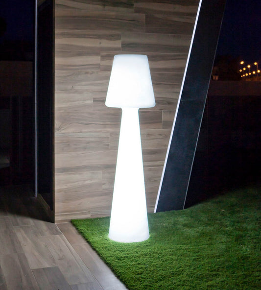 Lampadaire design rechargeable - Éclairage blanc et multicolore réglable - Extérieur et Intérieur