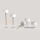 Lampe solaire 5 en 1 en bois réglable - Tige en bois