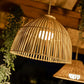 Lampe suspendue en bois rechargeable  - Design nature