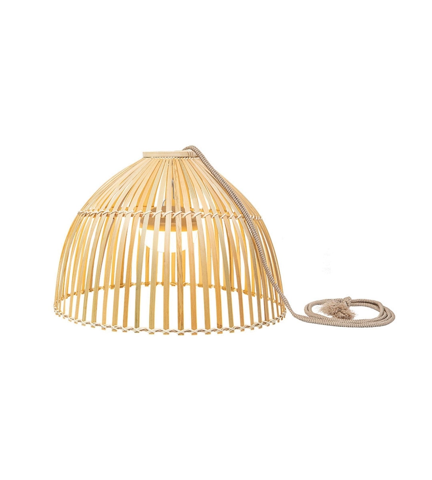 Lampe suspendue en bois rechargeable  - Design nature